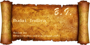 Budai Indira névjegykártya